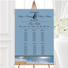 Love Heart Sand Beach Sea Personalised Wedding Seating Table Plan