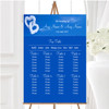 Romantic Heart Clouds Sky Personalised Wedding Seating Table Plan