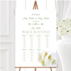 Stunning White Lily Green Personalised Wedding Seating Table Plan