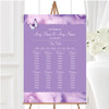 Lilac Lavender Butterfly Personalised Wedding Seating Table Plan