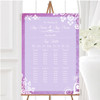 Rustic Lilac Lace Personalised Wedding Seating Table Plan