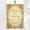 Typography Vintage Orange Postcard Personalised Any Wording Welcome Wedding Sign