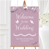 Lilac Vintage Shabby Chic Pattern Personalised Any Wording Welcome Wedding Sign