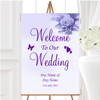 Lilac And Purple Rose Ring Personalised Any Wording Welcome To Our Wedding Sign