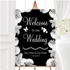 Stunning Lily Flower Black White Personalised Any Wording Welcome Wedding Sign