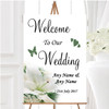 Classy White Lily Pretty Personalised Any Wording Welcome To Our Wedding Sign