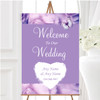 Lilac Lavender Butterfly Personalised Any Wording Welcome To Our Wedding Sign