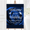Stunning Royal Blue Rose Personalised Any Wording Welcome To Our Wedding Sign