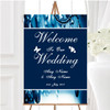 Blue Crystal Chandelier Personalised Any Wording Welcome To Our Wedding Sign