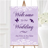 Vintage Lace Lilac Chic Personalised Any Wording Welcome To Our Wedding Sign