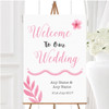 Watercolour Subtle Dusty Pink Personalised Any Wording Welcome Wedding Sign