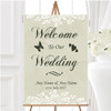 Vintage Lace Sage Green Chic Personalised Any Wording Welcome Wedding Sign