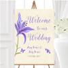 Purple Lily Vintage Personalised Any Wording Welcome To Our Wedding Sign