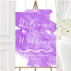 Purple Watercolour Personalised Any Wording Welcome To Our Wedding Sign Purple Watercolour Personalised Any Wording Welcome To Our Wedding Sign