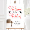 White Winter Personalised Any Wording Welcome To Our Wedding Sign