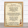 Tony Bennett I Left My Heart In San Francisco Song Lyric Quote Print