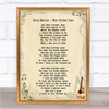 Barry Manilow When October Goes Song Lyric Quote Print