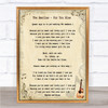 The Beatles For You Blue Song Lyric Quote Print