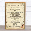 The Temptations - My Girl Song Lyric Guitar Quote Print