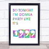 Rainbow Prince 1999 Song Lyric Quote Print