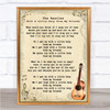 The Beatles With A Little Help From My Friends Song Lyric Vintage Quote Print
