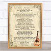 Bryan Adams Everything I Do I Do It For You Song Lyric Vintage Quote Print