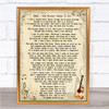 ABBA The Winner Takes It All Song Lyric Vintage Quote Print