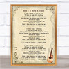 ABBA I Have A Dream Song Lyric Vintage Quote Print
