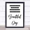 Elbow One Day Like This Song Lyric Quote Print