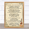 John Lennon (Just Like) Starting Over Song Lyric Vintage Quote Print