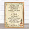 The Man With The Child In His Eyes Song Lyric Vintage Quote Print