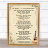 Jimi Hendrix Along The Watchtower Song Lyric Vintage Quote Print