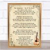 The Carpenters Top Of The World Song Lyric Vintage Quote Print
