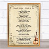 Lionel Richie Stuck On You Song Lyric Vintage Quote Print