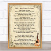 UB40 Many Rivers To Cross Song Lyric Vintage Quote Print