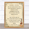 Jimi Hendrix Little Wing Song Lyric Vintage Quote Print