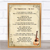 The Temptations My Girl Song Lyric Vintage Quote Print