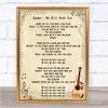 Queen We Will Rock You Song Lyric Vintage Quote Print