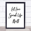 The Beautiful South Let Love Speak Up Itself Song Lyric Print