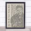 Elvis Presley (Let Me Be Your) Teddy Bear Face Shadow Song Lyric Quote Print