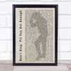 Michael Jackson Don't Stop 'Til You Get Enough Shadow Song Lyric Quote Print