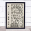 George Michael I Can't Make You Love Me Shadow Song Lyric Quote Print