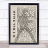 Elvis Presley If I Can Dream Pose Shadow Song Lyric Quote Print
