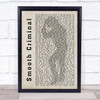 Michael Jackson Smooth Criminal Shadow Song Lyric Quote Print