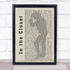 Michael Jackson In the Closet Shadow Song Lyric Quote Print