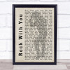 Michael Jackson Rock With You Shadow Song Lyric Quote Print