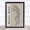 Michael Jackson Rockin' Robin Shadow Song Lyric Quote Print