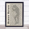 Michael Jackson Human Nature Shadow Song Lyric Quote Print