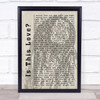 Bob Marley Is This Love Shadow Song Lyric Quote Print