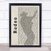 Garth Brooks Rodeo Shadow Song Lyric Quote Print